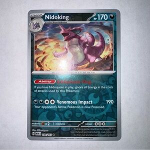 Nidoking Reverse Holo NM 034/165 Scarlet & Violet 151 Pokemon Card